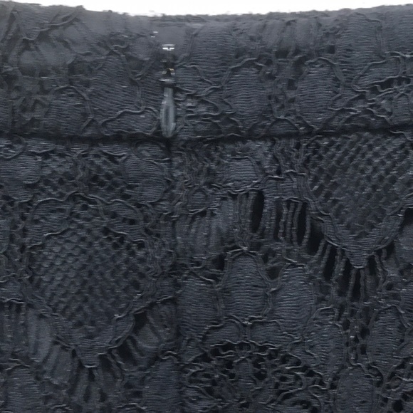 J Crew Black Lace Pencil Skirt Size 6 - Picture 6 of 11